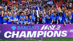 VERTA WSL2 25-26 Birmingham City team with trophy