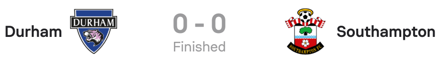 VERTA WSL2 25/26 Durham 0-0 Southampton scoreboard